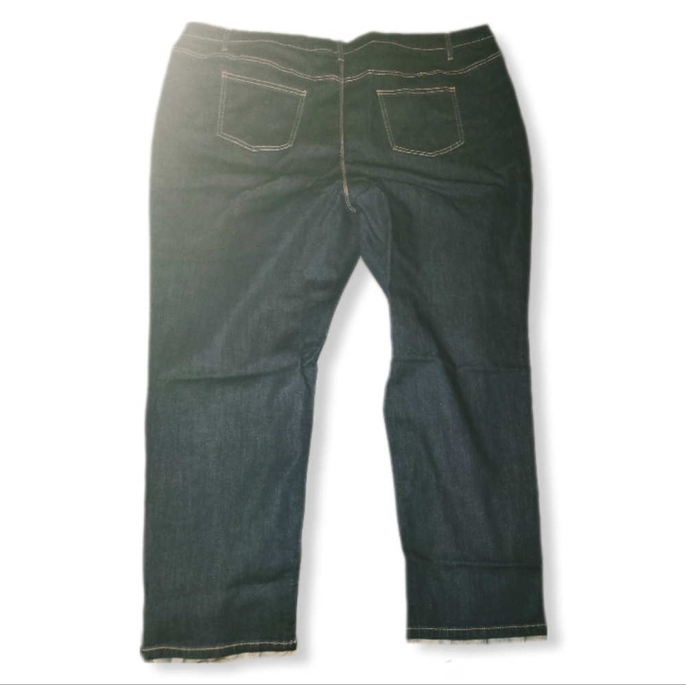 Woman Within Plus Size straight leg Denim jeans- Indigo - Picture 4 of 7